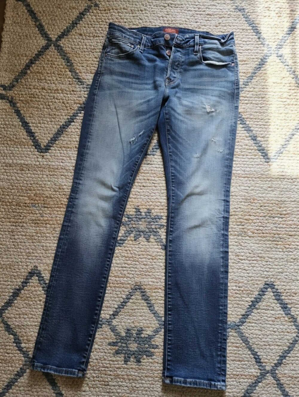 Jack And Jones 32x32 Slim/Glen Classic Men's Blue Washed Jeans
